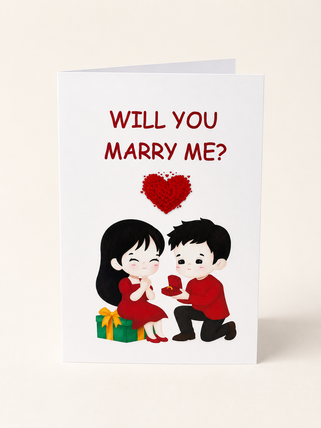 💍 Will You Marry Me Printed Proposal Card | Romantic Marriage Proposal Greeting Card ❤️