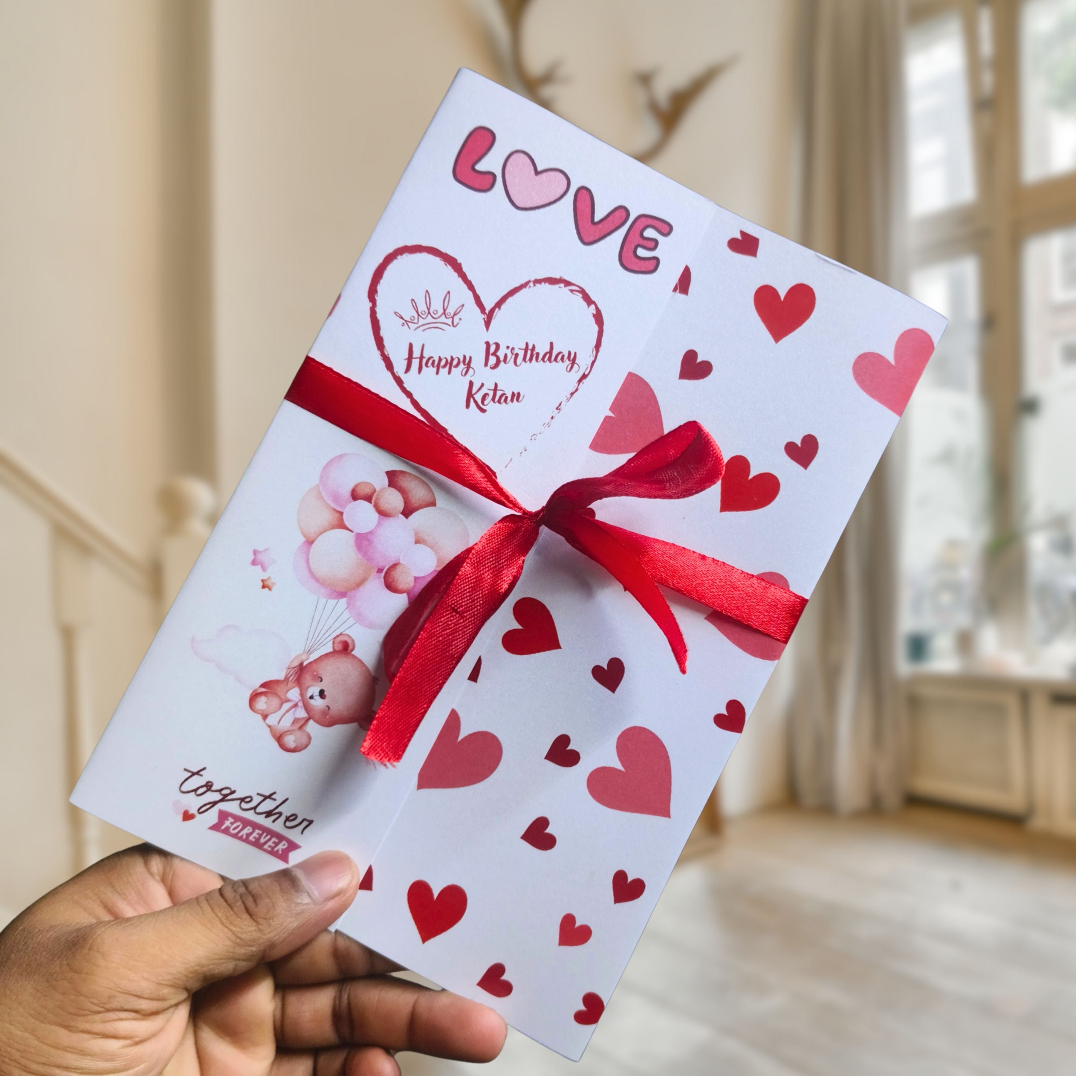Surprise Love Greeting Card 🎁 | Customize with 5 Photos, Name & Short Message