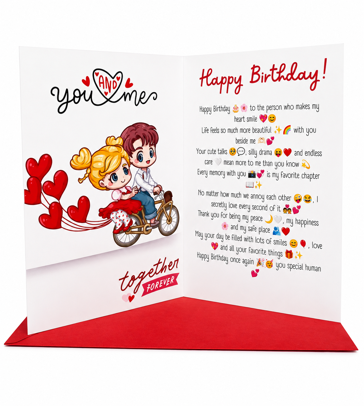 💖 Cute Printed Birthday Card for Love | Romantic Birthday Greeting Card 💌🎂